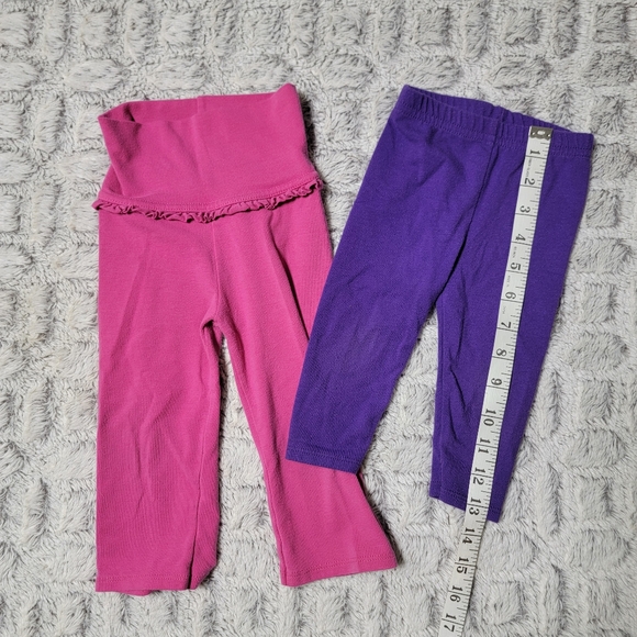 Two Pairs of Girls Garanimals Bottoms,  Size 12 Months, One Pink, One Purple - Picture 4 of 7